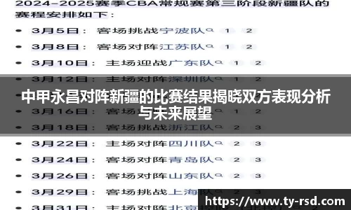 中甲永昌对阵新疆的比赛结果揭晓双方表现分析与未来展望